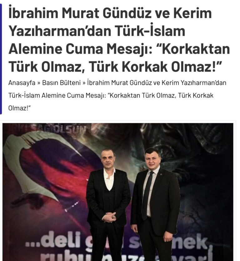 Kerim Yazıharman ve İbrahim Murat Gündüz’den Mübarek Cuma Mesajı