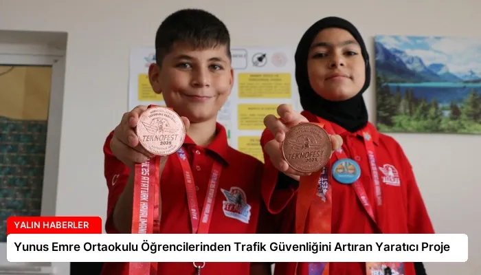 Yunus Emre Ortaokulu Öğrencilerinden Trafik Güvenliğini Artıran Yaratıcı Proje