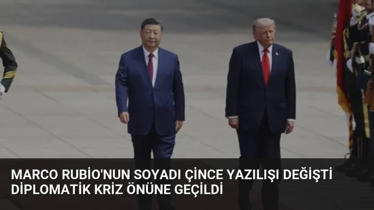 Marco Rubio’nun Soyadı Çince Yazılışı Değişti Diplomatik Kriz Önüne Geçildi