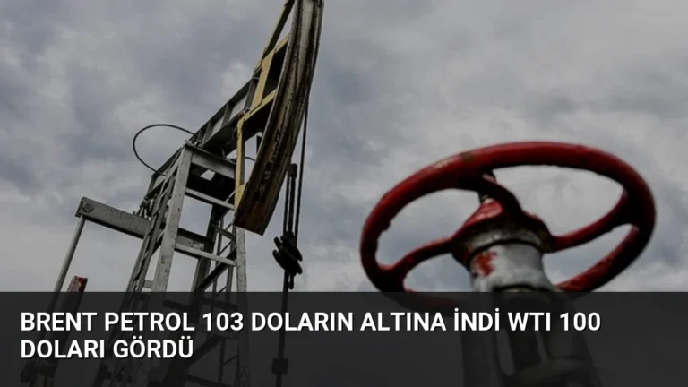 Brent Petrol 103 Doların Altına İndi WTI 100 Doları Gördü