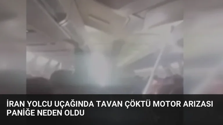 İran Yolcu Uçağında Tavan Çöktü Motor Arızası Paniğe Neden Oldu