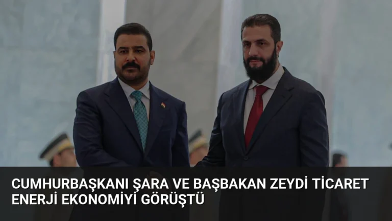 Cumhurbaşkanı Şara ve Başbakan Zeydi Ticaret Enerji Ekonomiyi Görüştü