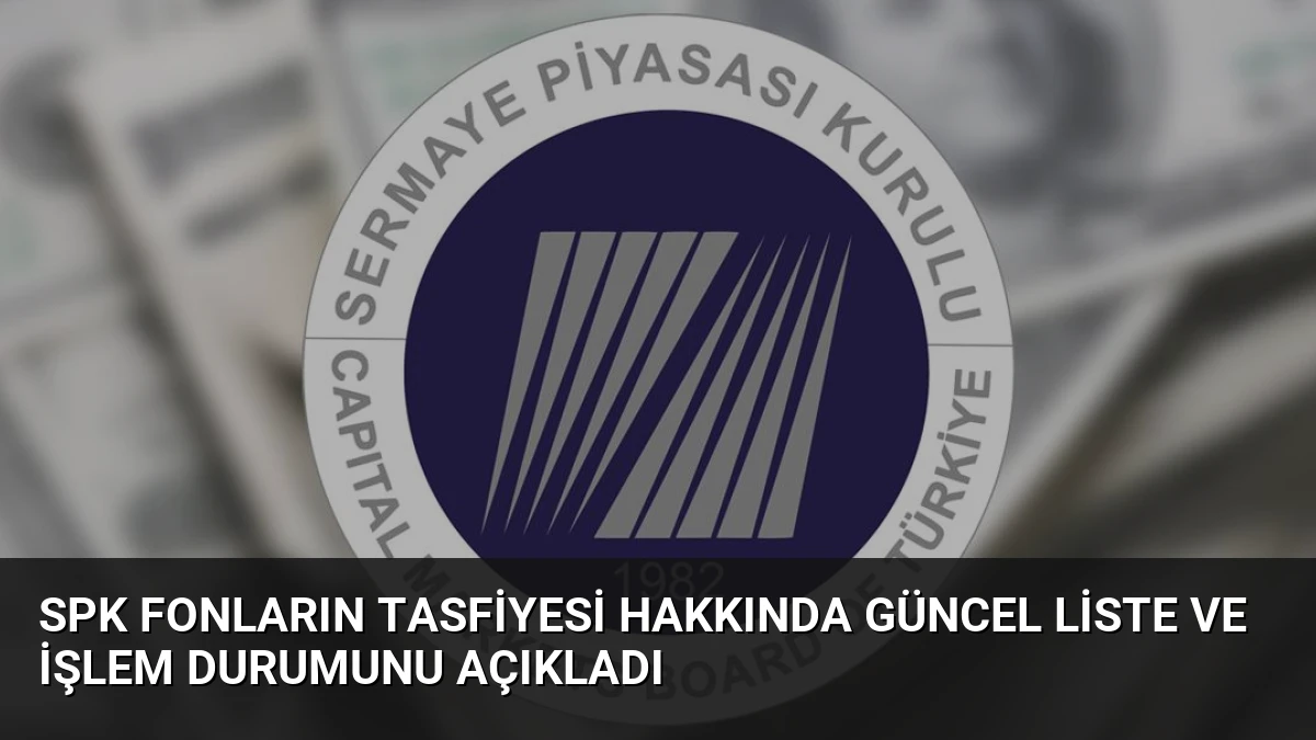 SPK Fonların Tasfiyesi Hakkında Güncel Liste ve İşlem Durumunu Açıkladı